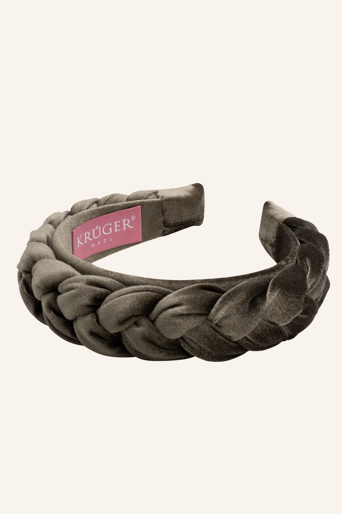 Gevlochten fluwelen haarband