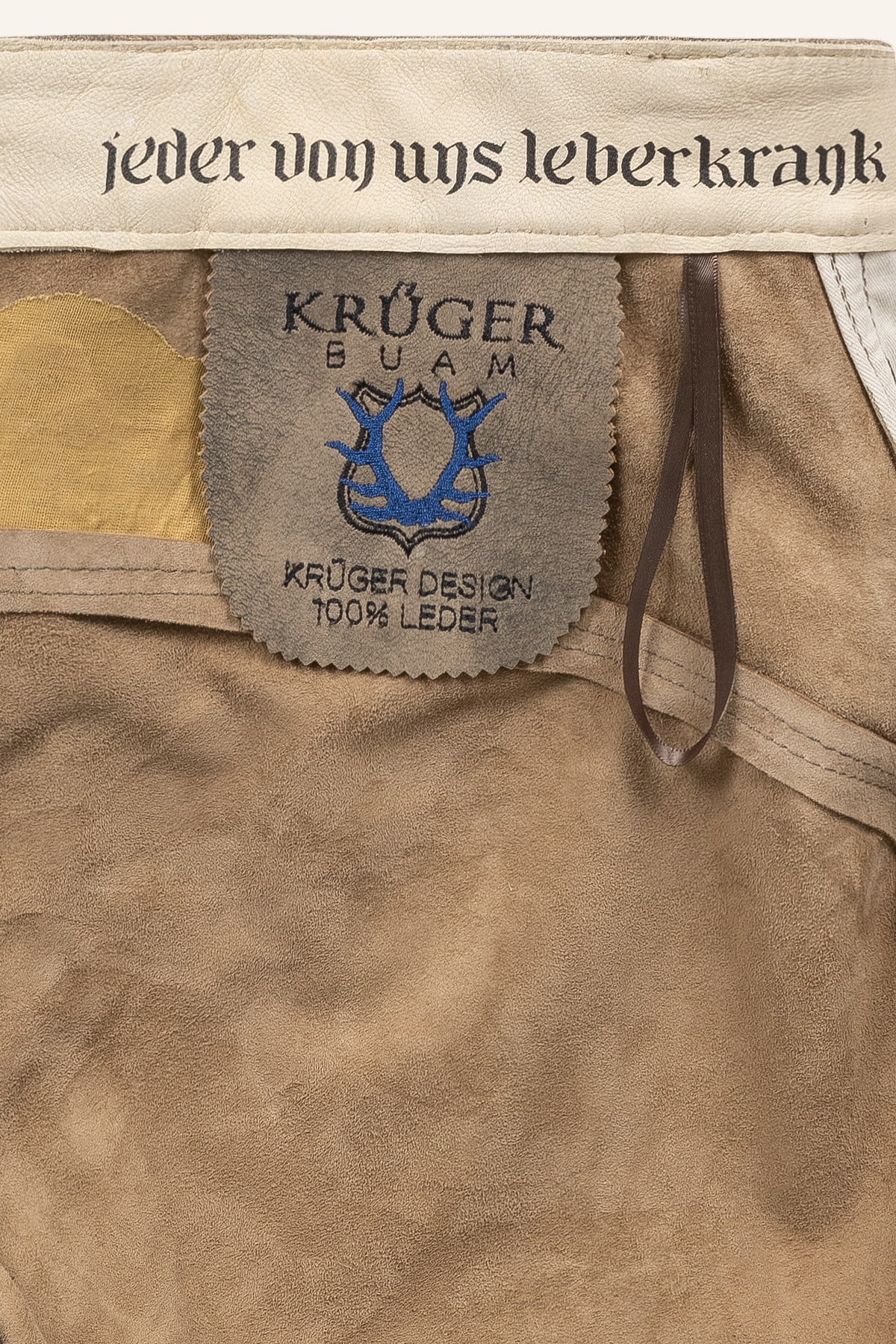Lederhose Lebenslang met riem