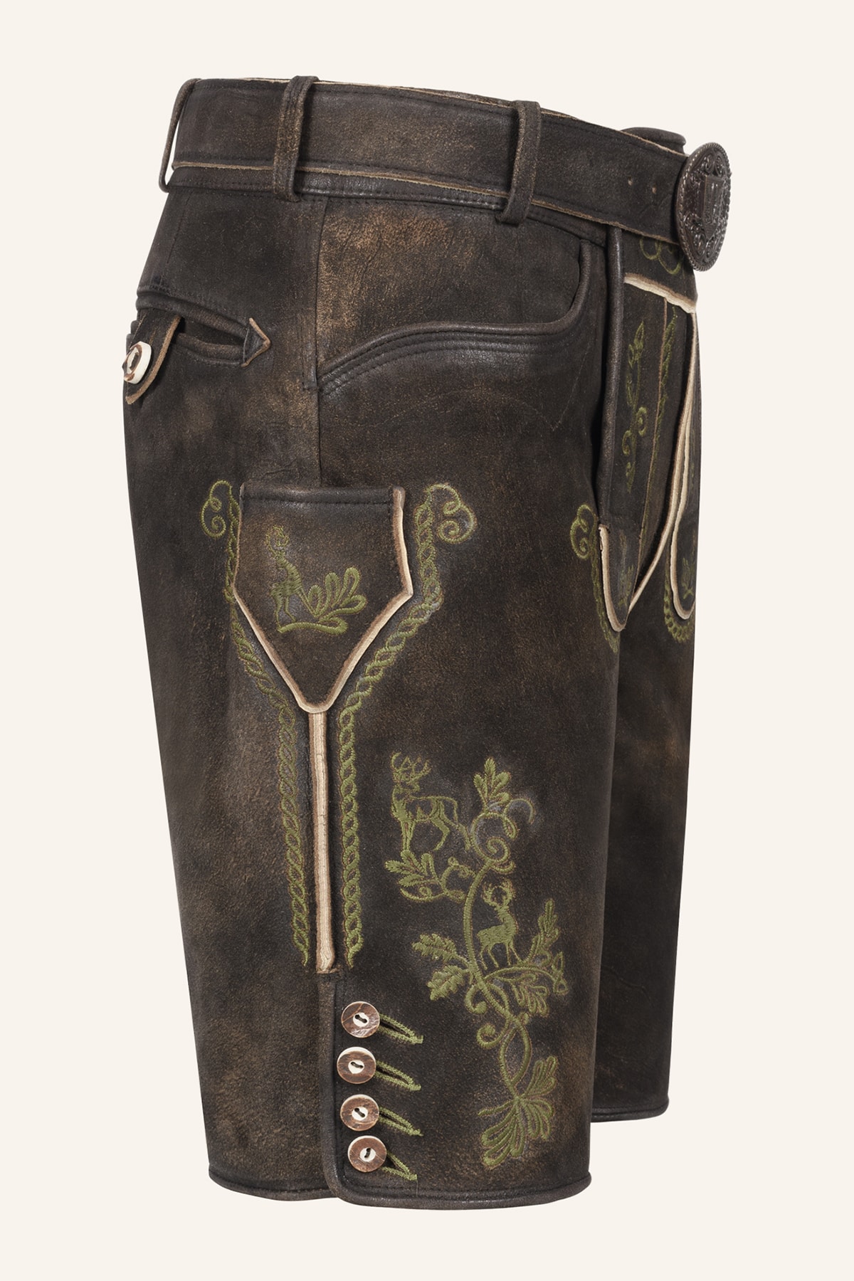 Lederhose Milian met riem