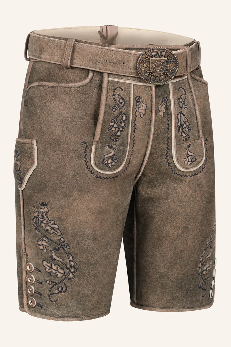 Lederhose Gildo met riem