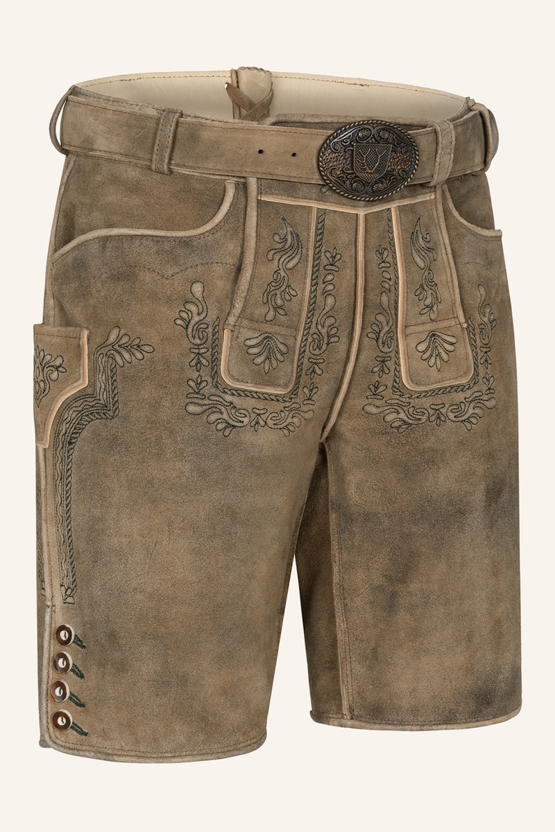 Lederhose Karim met riem