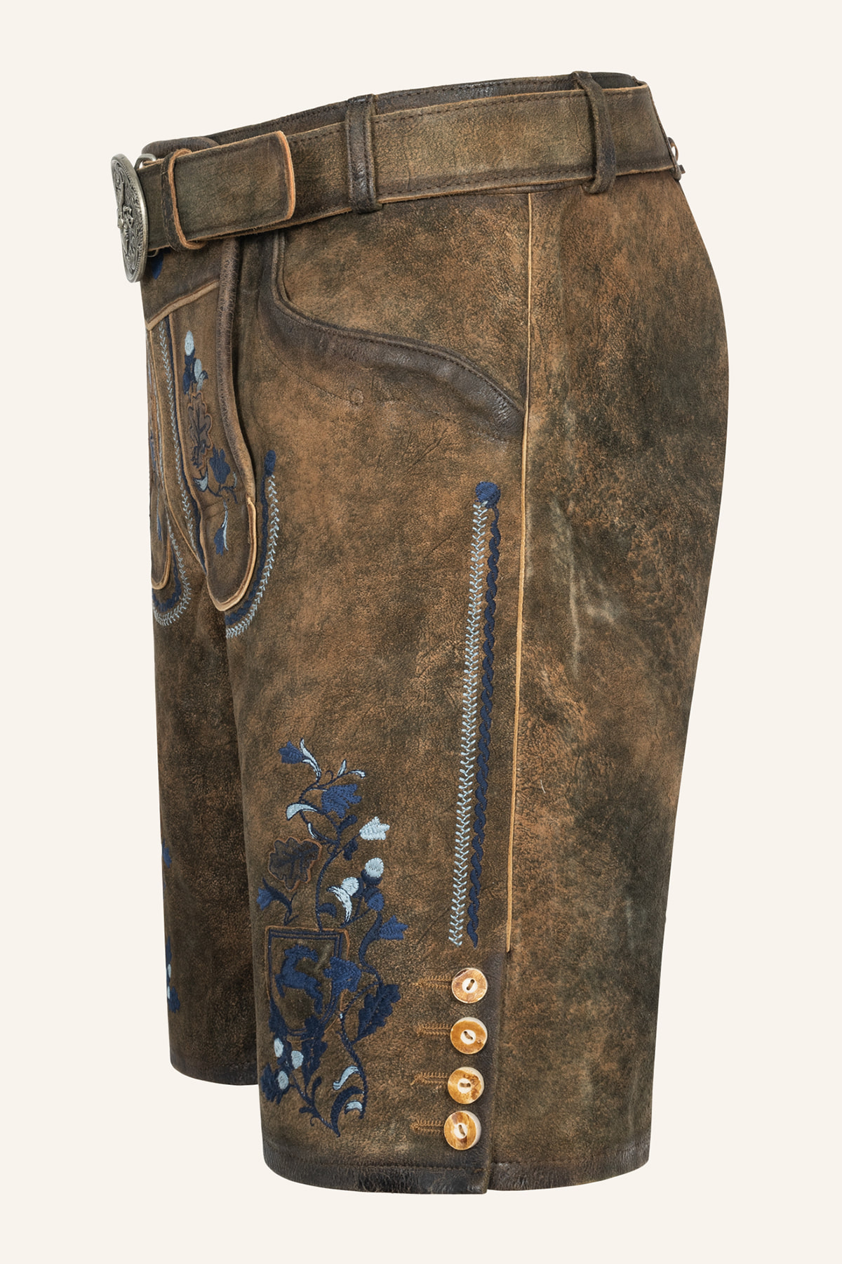 Lederhose Azzuro met riem