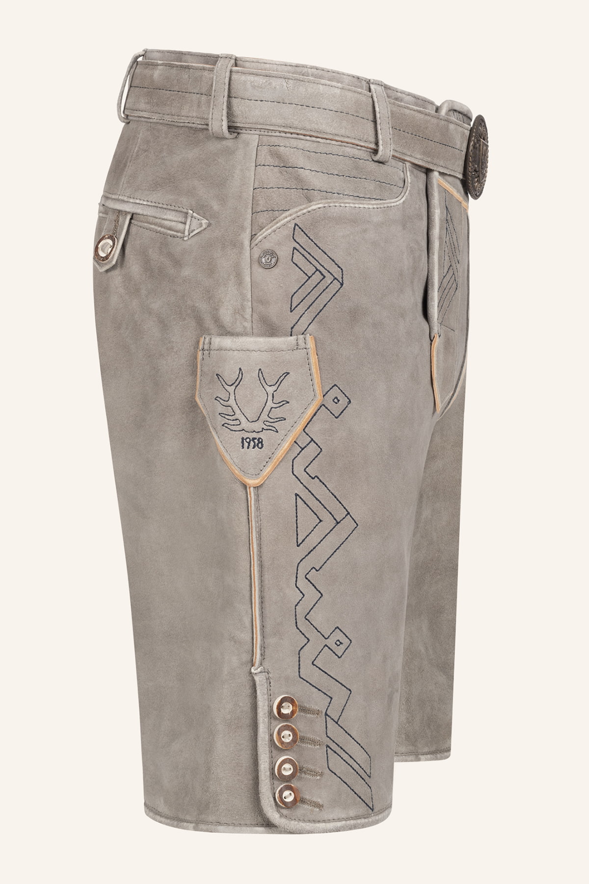 Lederhose Xilas met riem