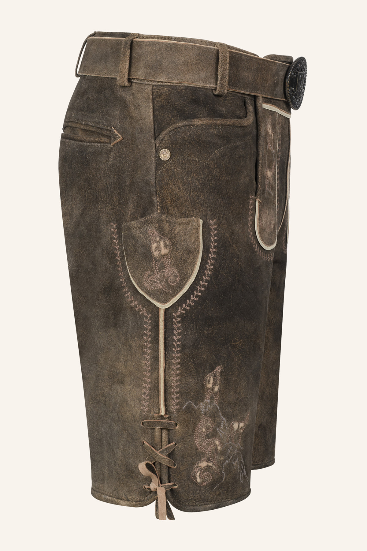 Lederhose Deniz met riem