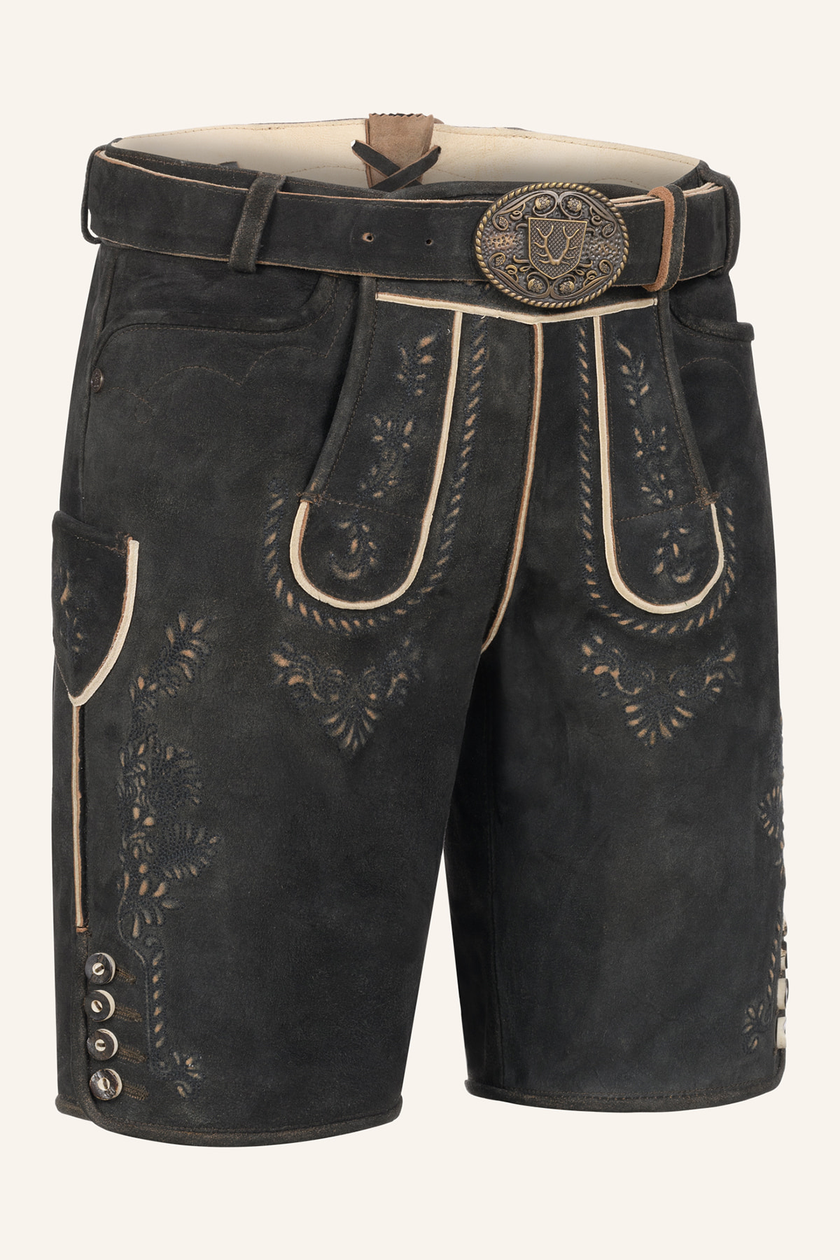 Lederhose Gaspar met riem