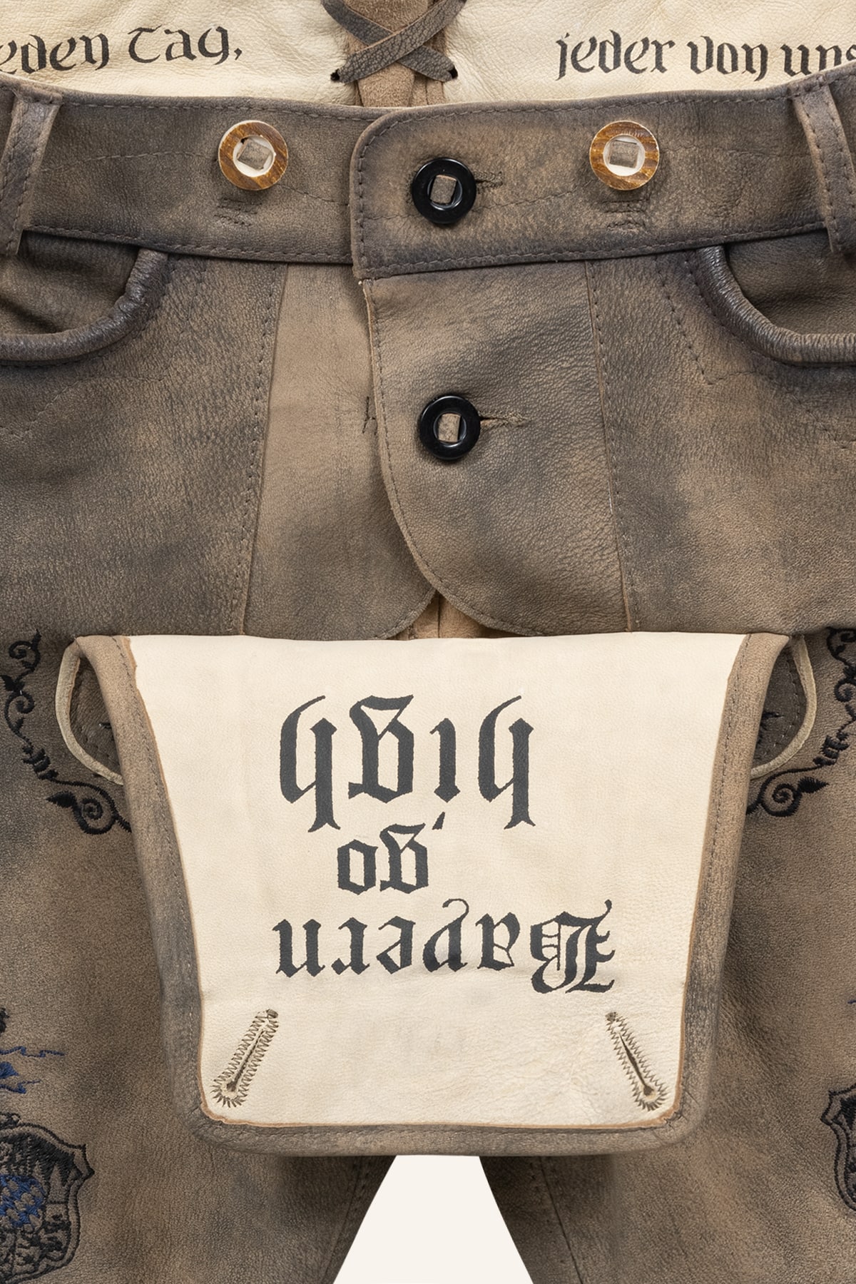 Lederhose Lebenslang met riem