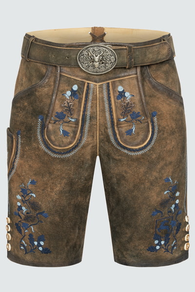 Lederhose Azzuro met riem