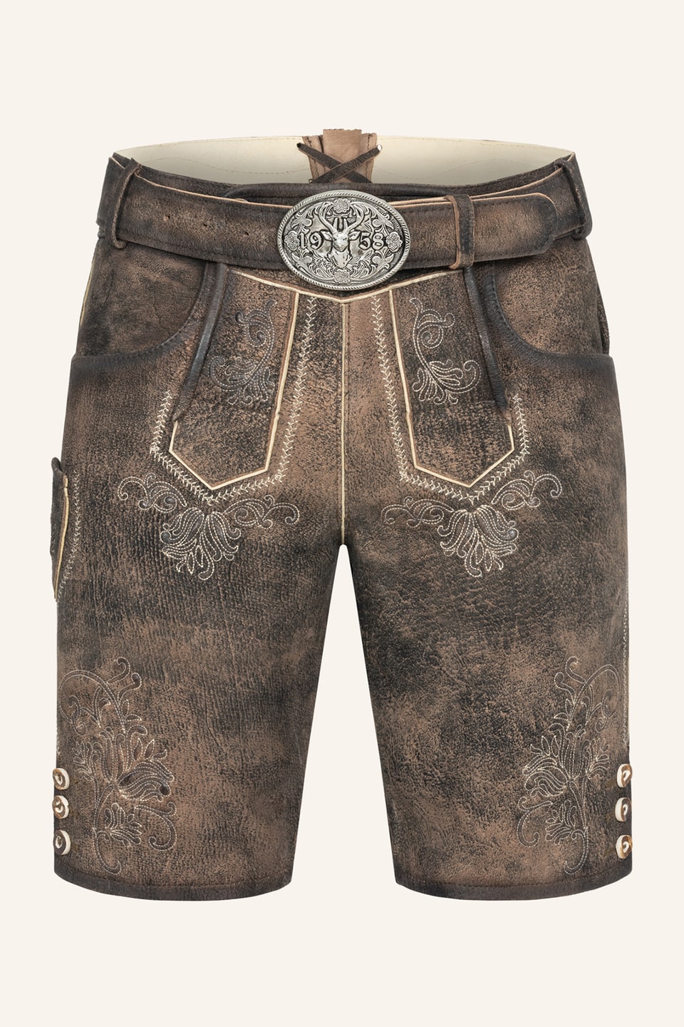Lederhose Arijus met riem