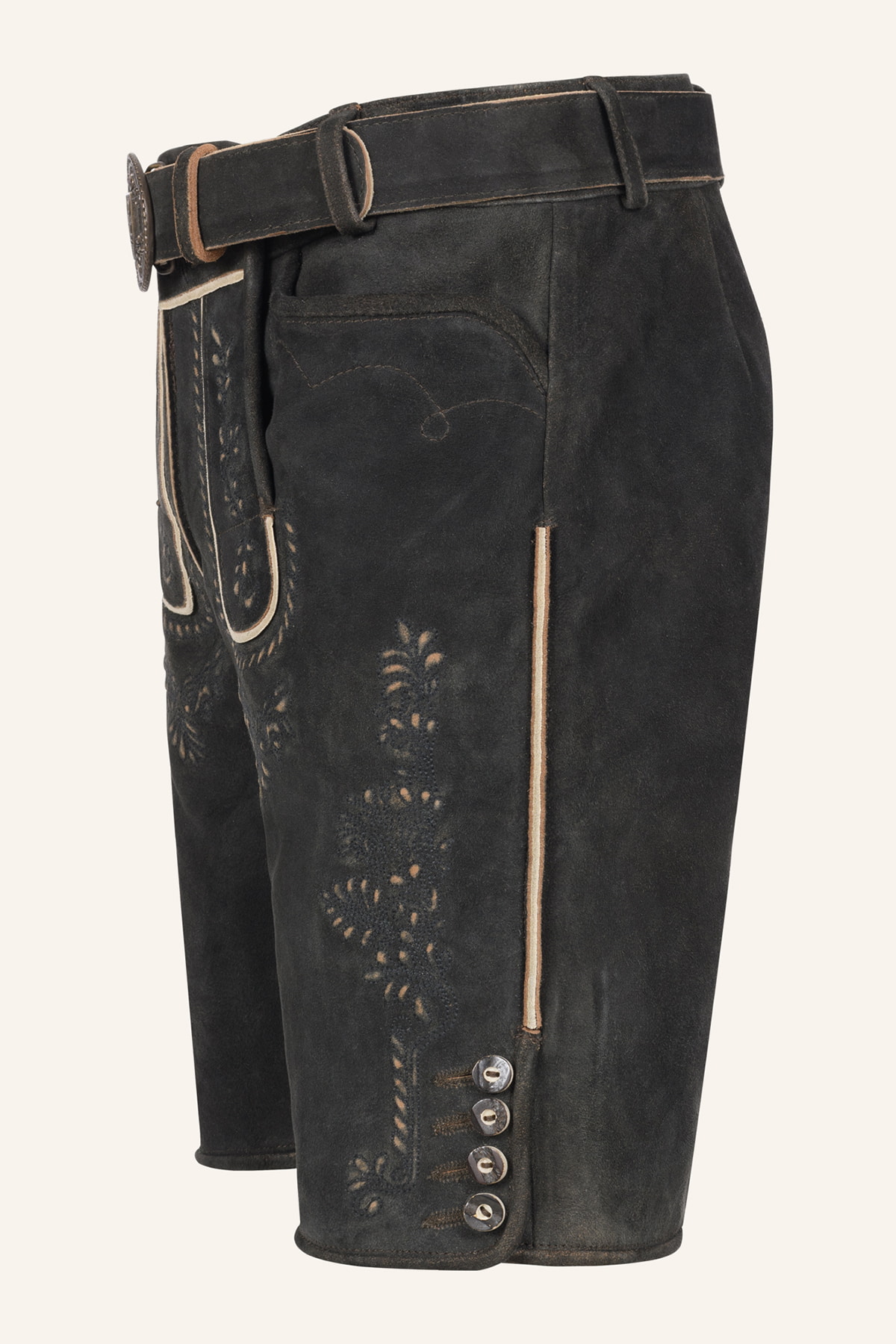 Lederhose Gaspar met riem