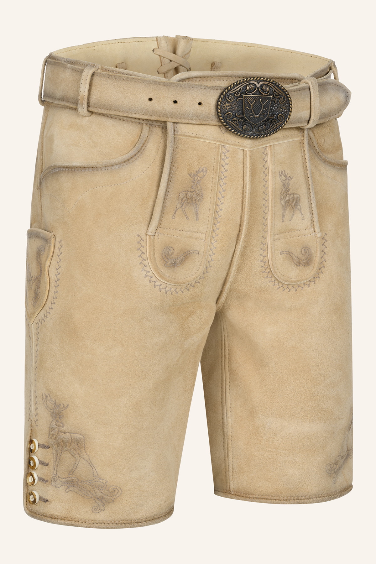 Lederhose Thaddeus met riem