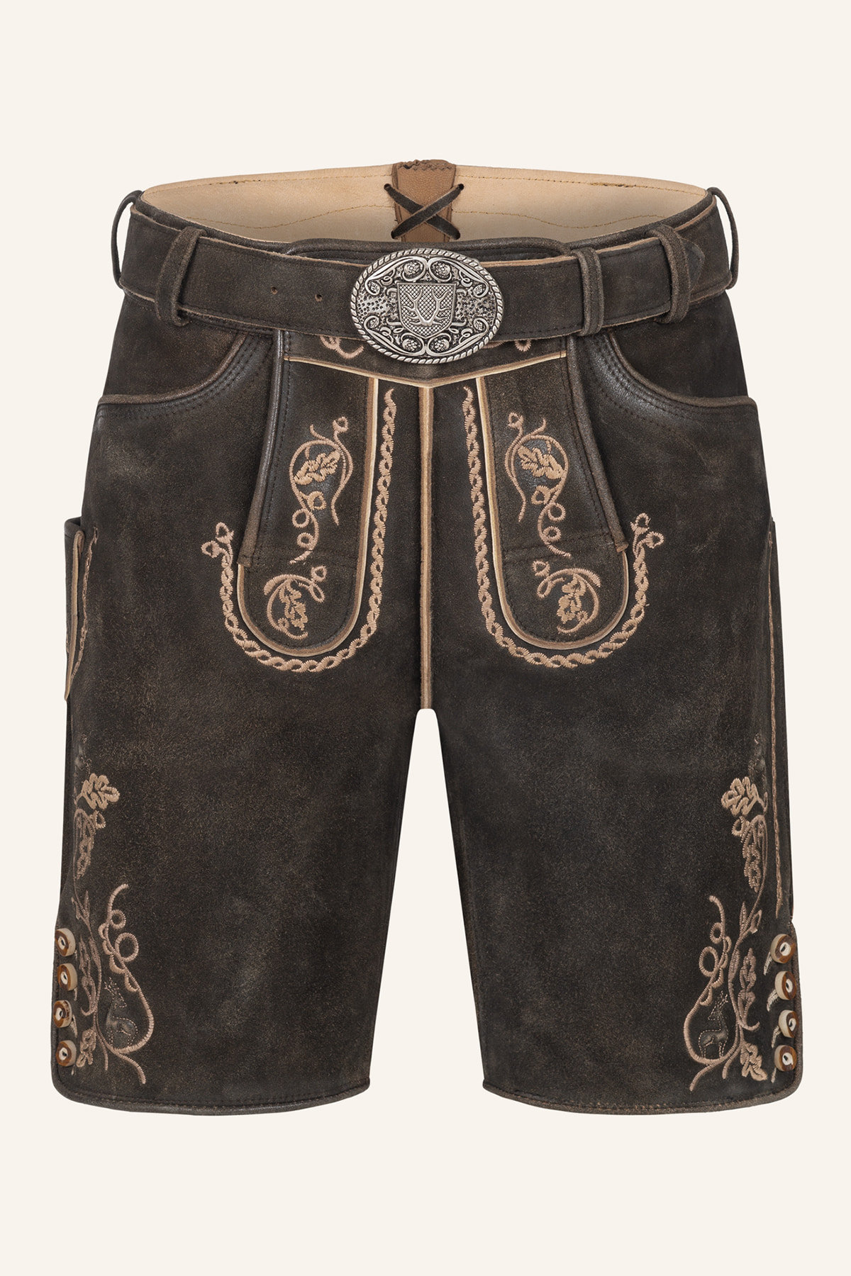 Lederhose Orlando met riem