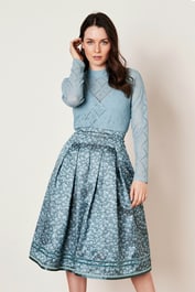 Trachten rok Candela (70cm) in turquoise in de Krüger Dirndl Online Shop