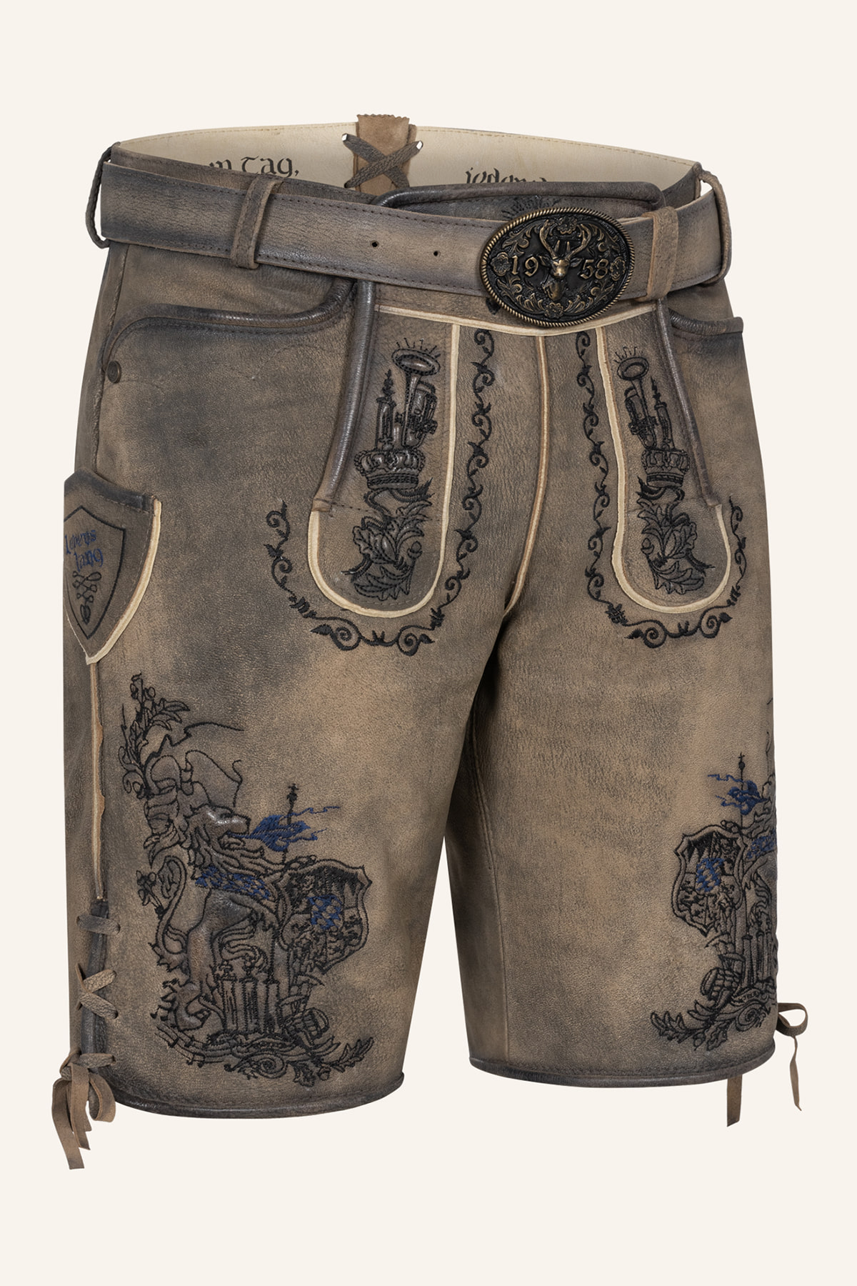 Lederhose Lebenslang met riem