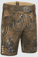 Lederhose Azzuro met riem