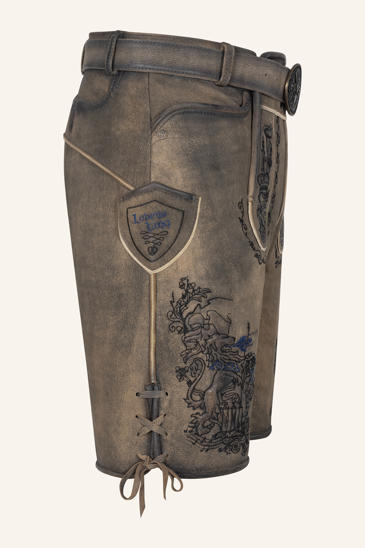 Lederhose Lebenslang met riem