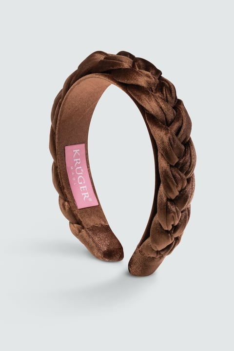 Gevlochten fluwelen haarband