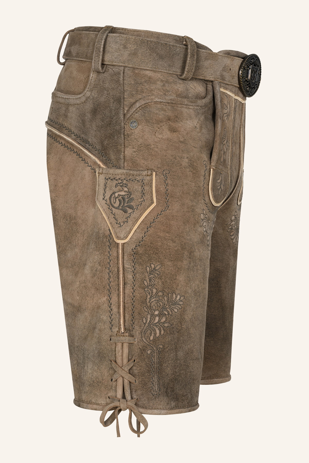Lederhose Weston met riem