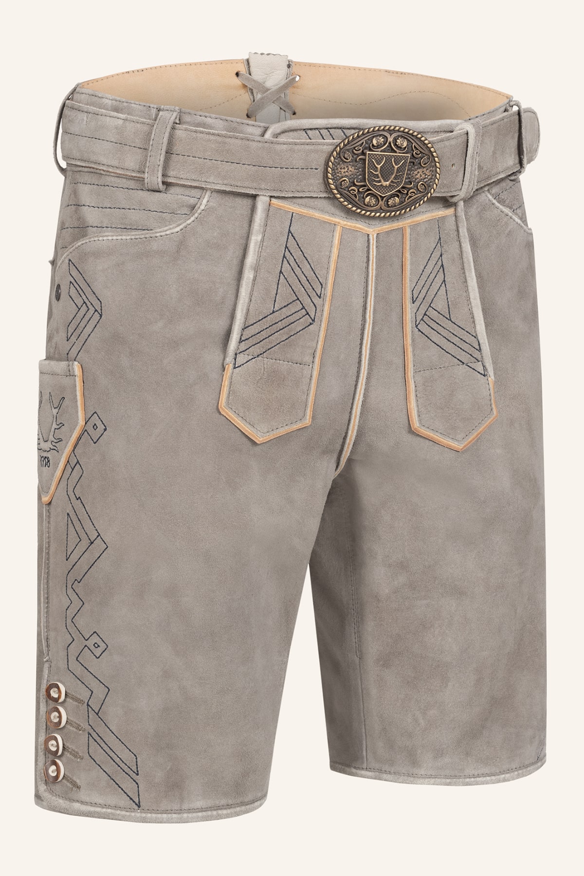 Lederhose Xilas met riem