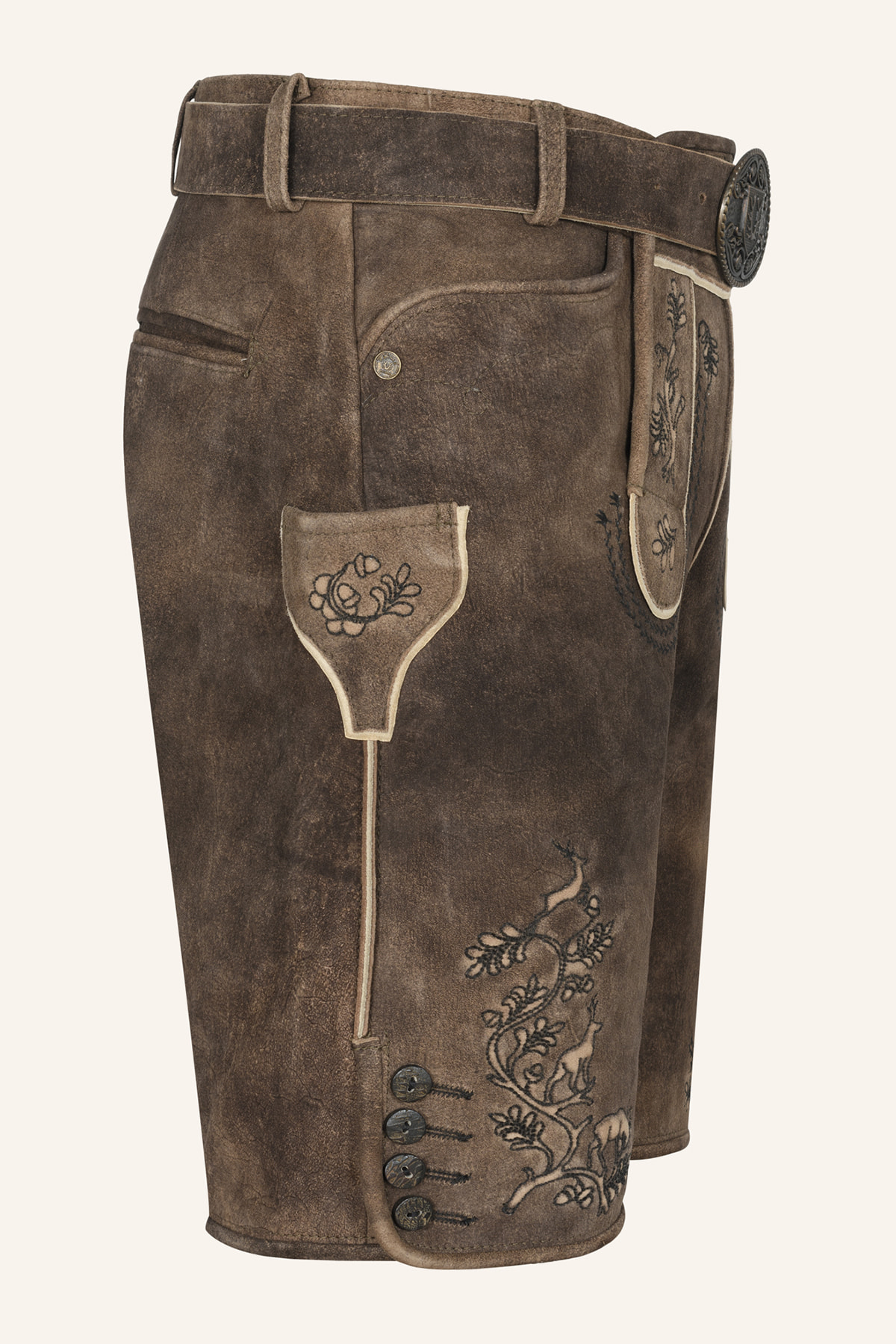 Lederhose Mischa met riem