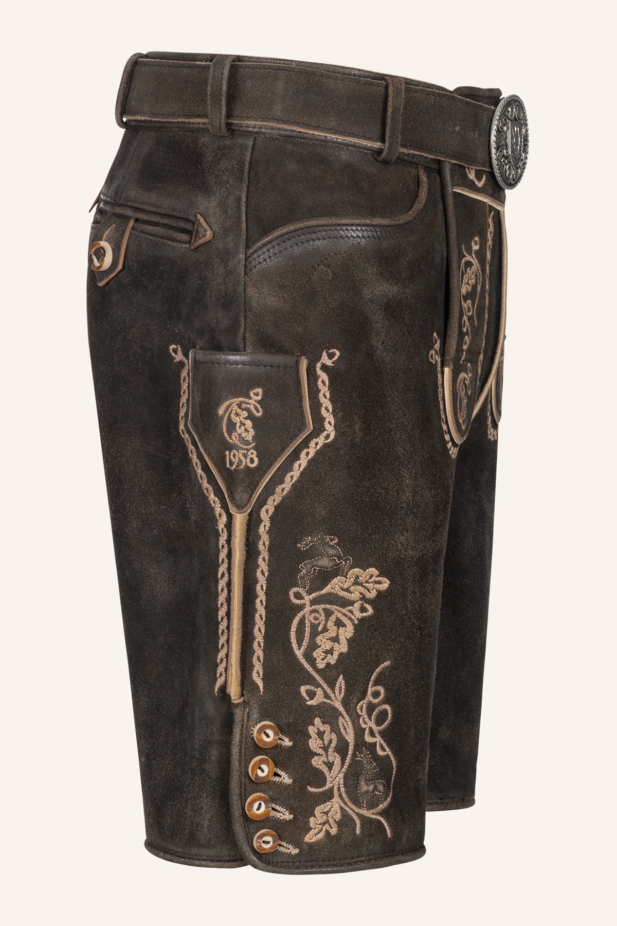 Lederhose Orlando met riem