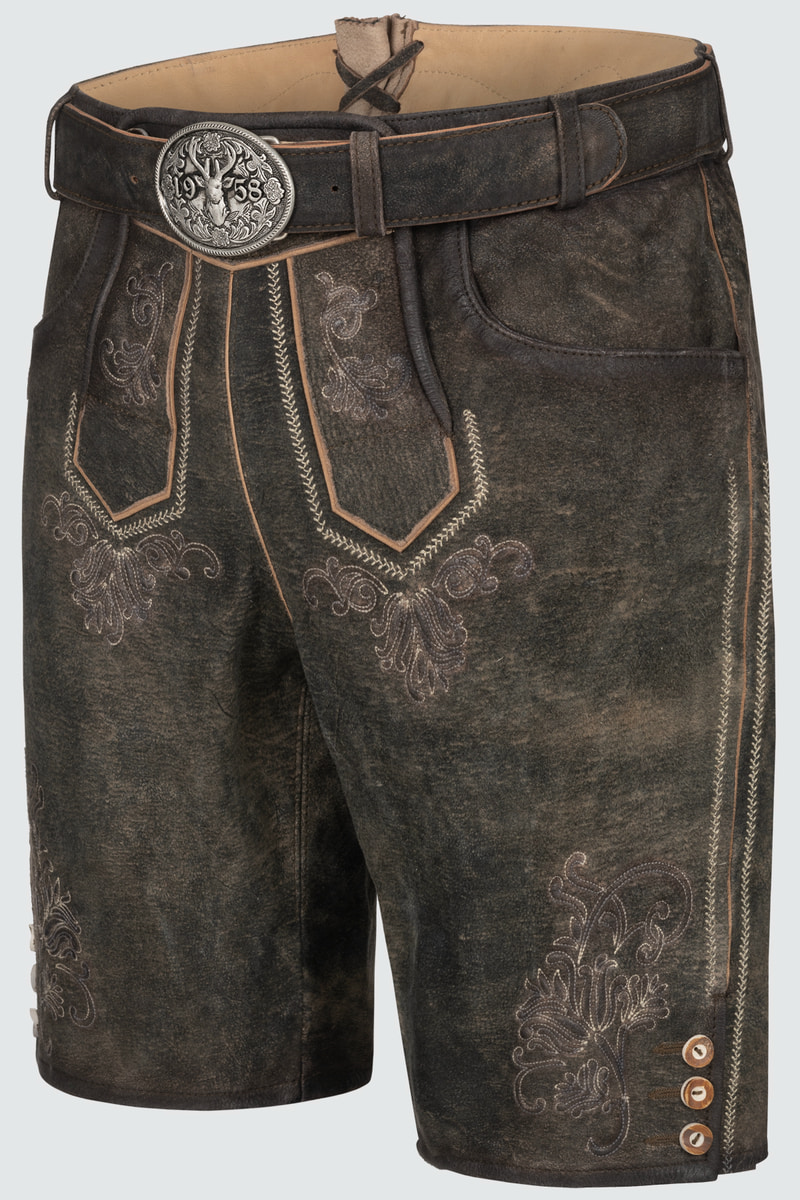 Lederhose Arijus met riem