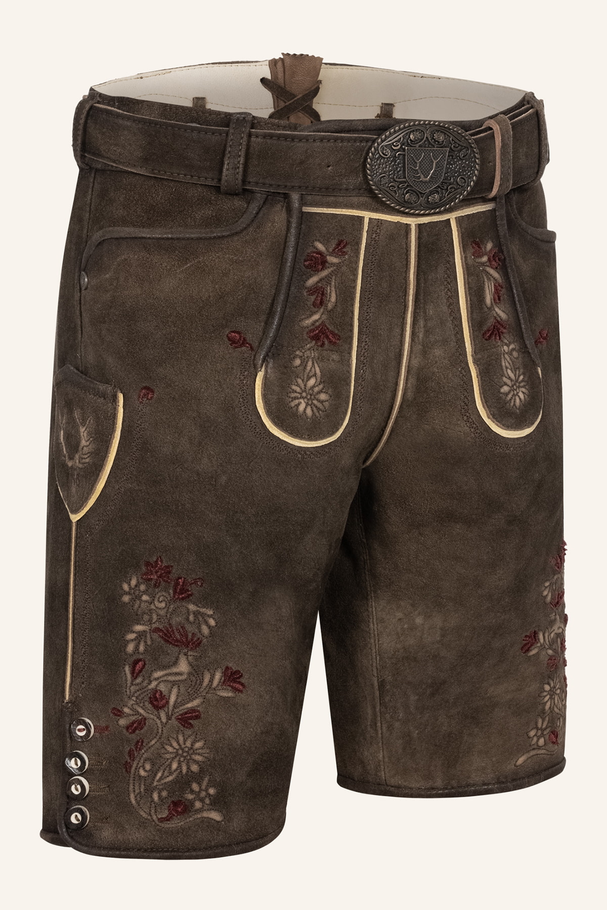 Lederhose Olivier met riem