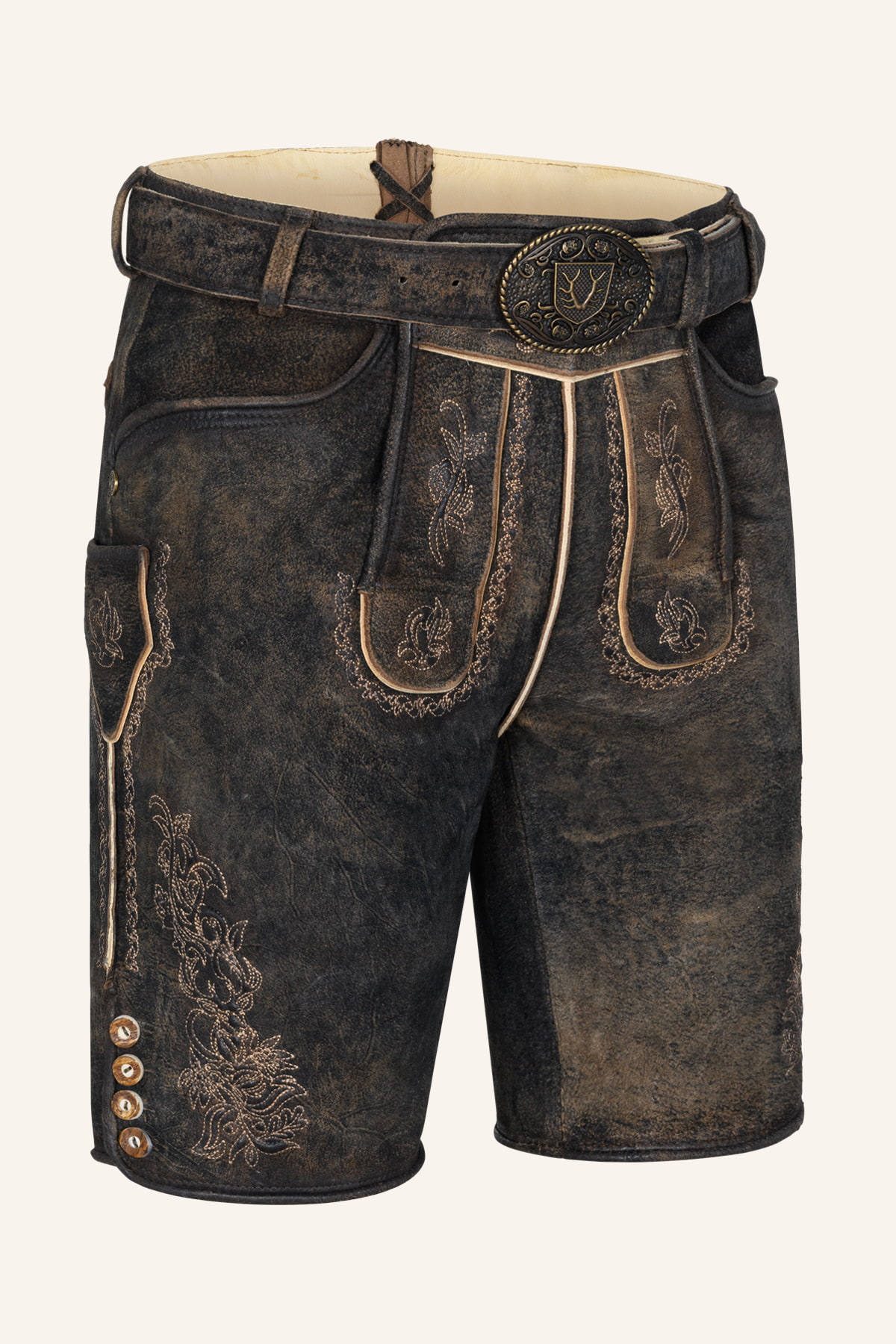 Lederhose Jihn met riem