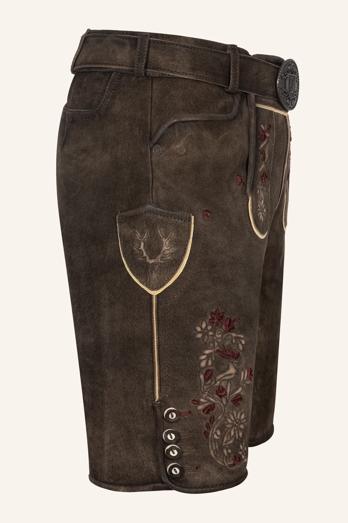Lederhose Olivier met riem
