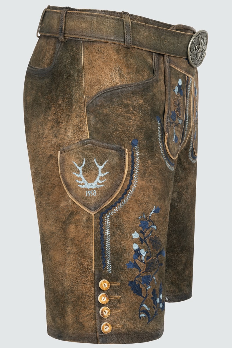 Lederhose Azzuro met riem