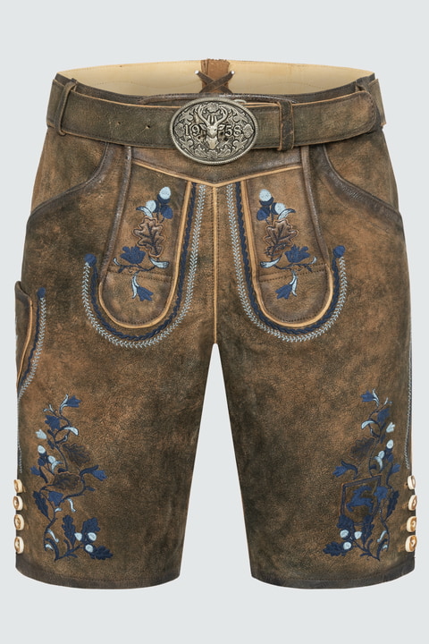 Lederhose Azzuro met riem