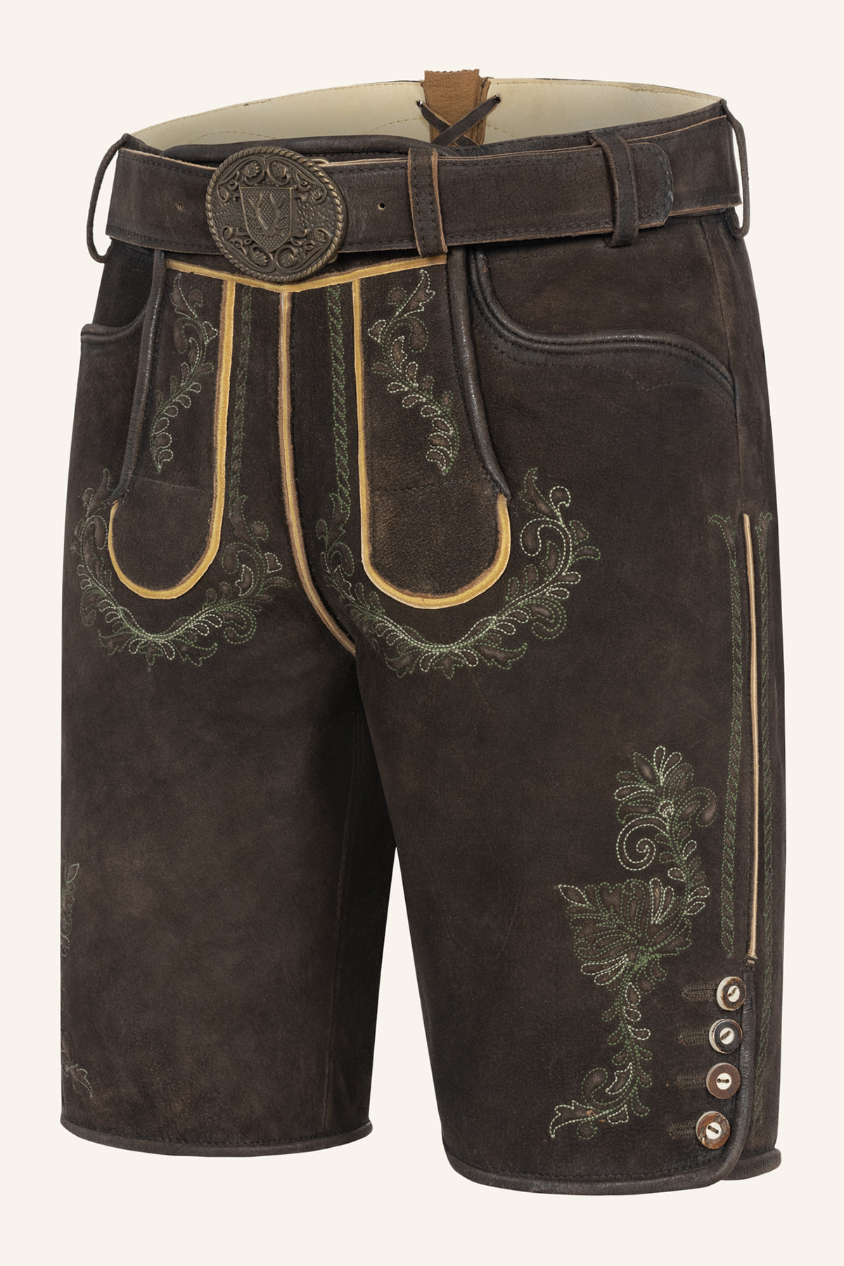 Lederhose Brandon met riem