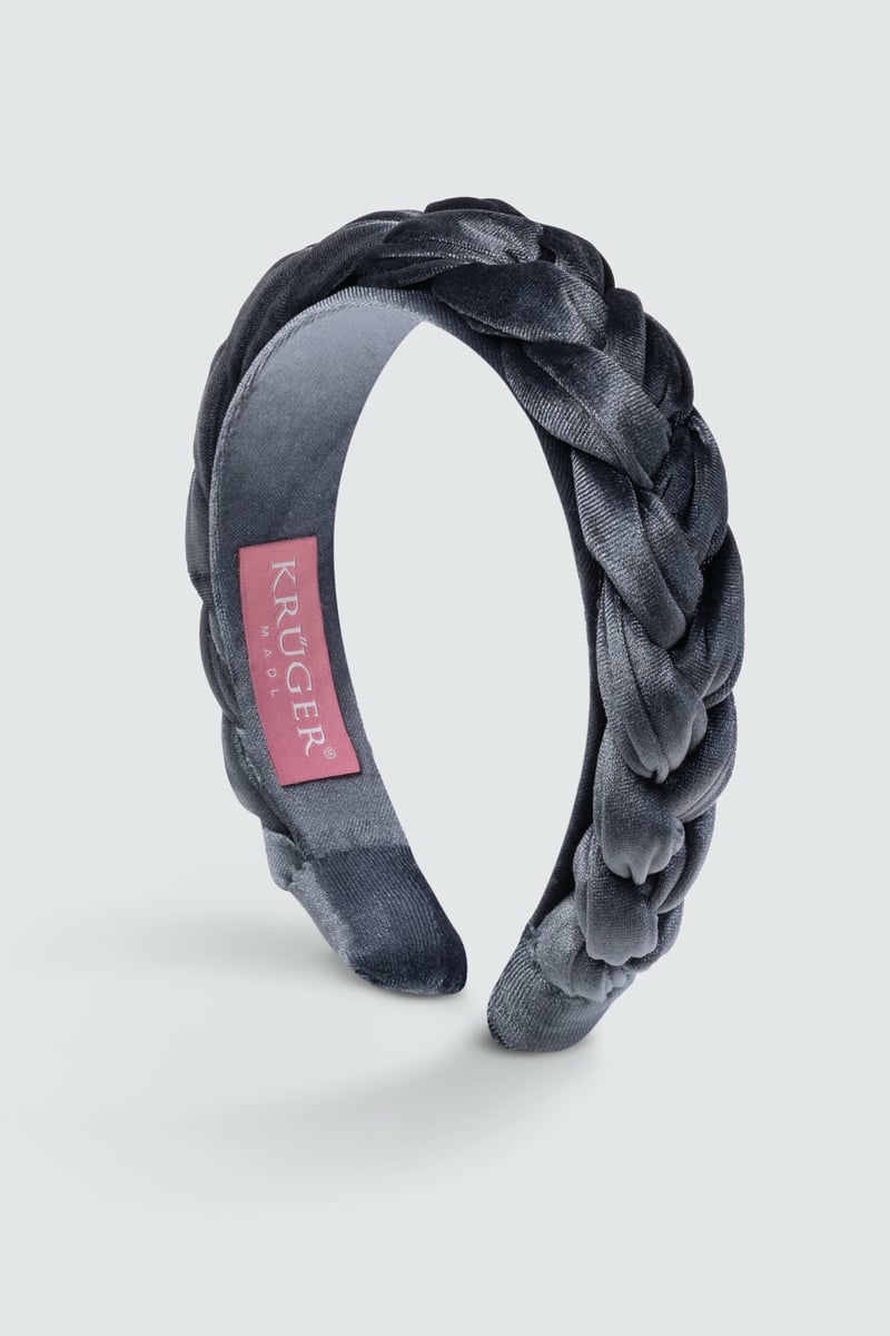 Gevlochten fluwelen haarband